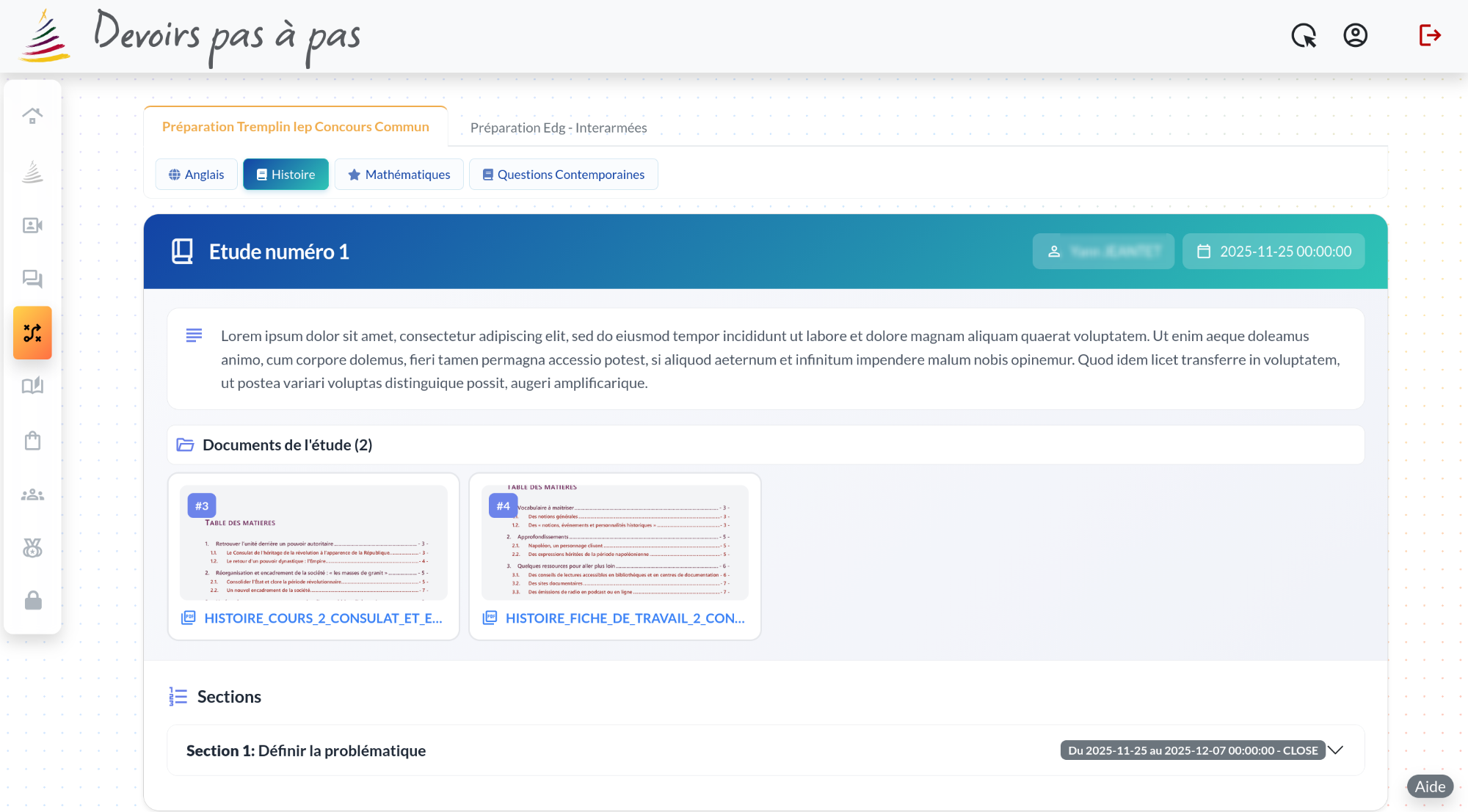 Module QCM d'entraînement