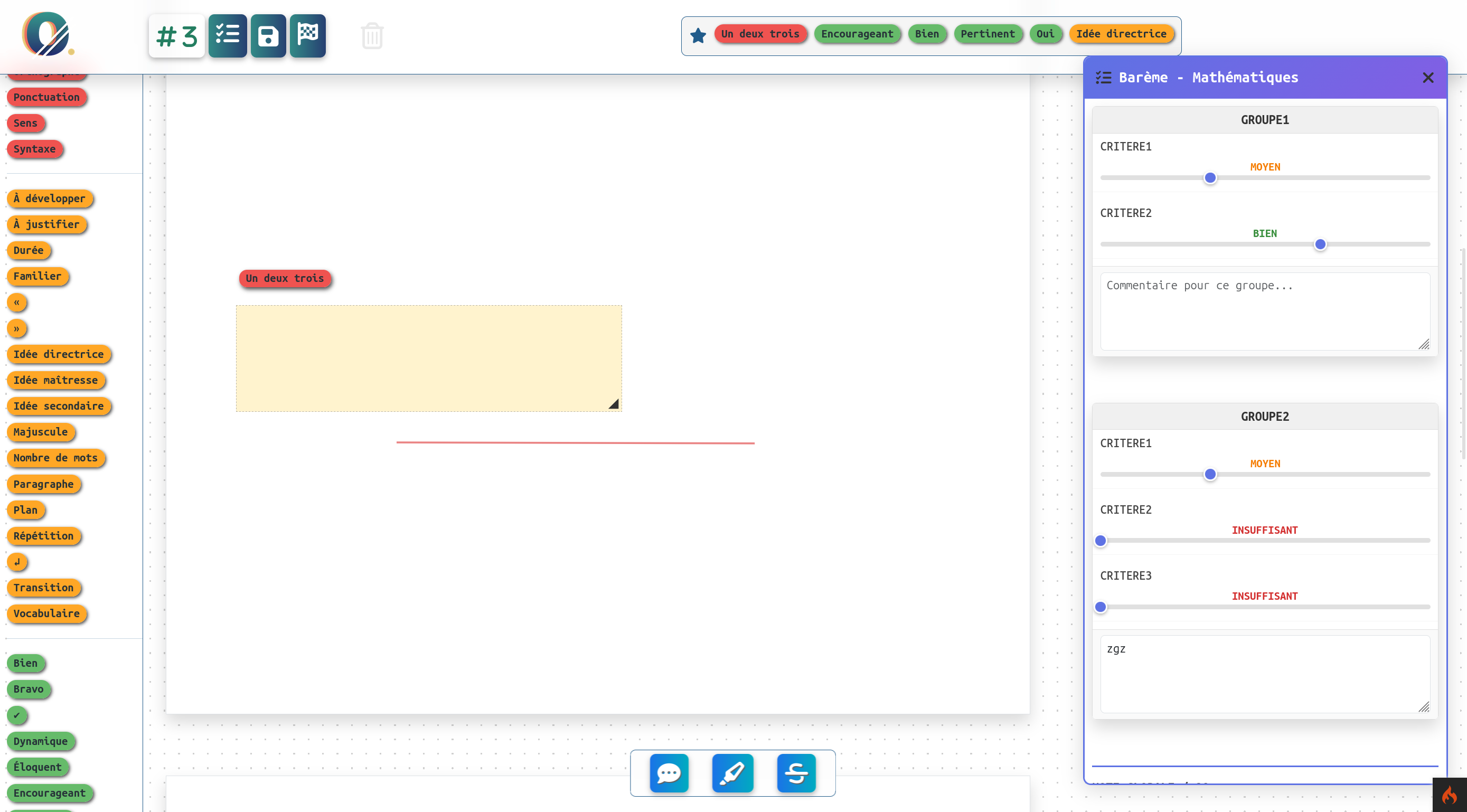 Tableau de bord administrateur Grafo